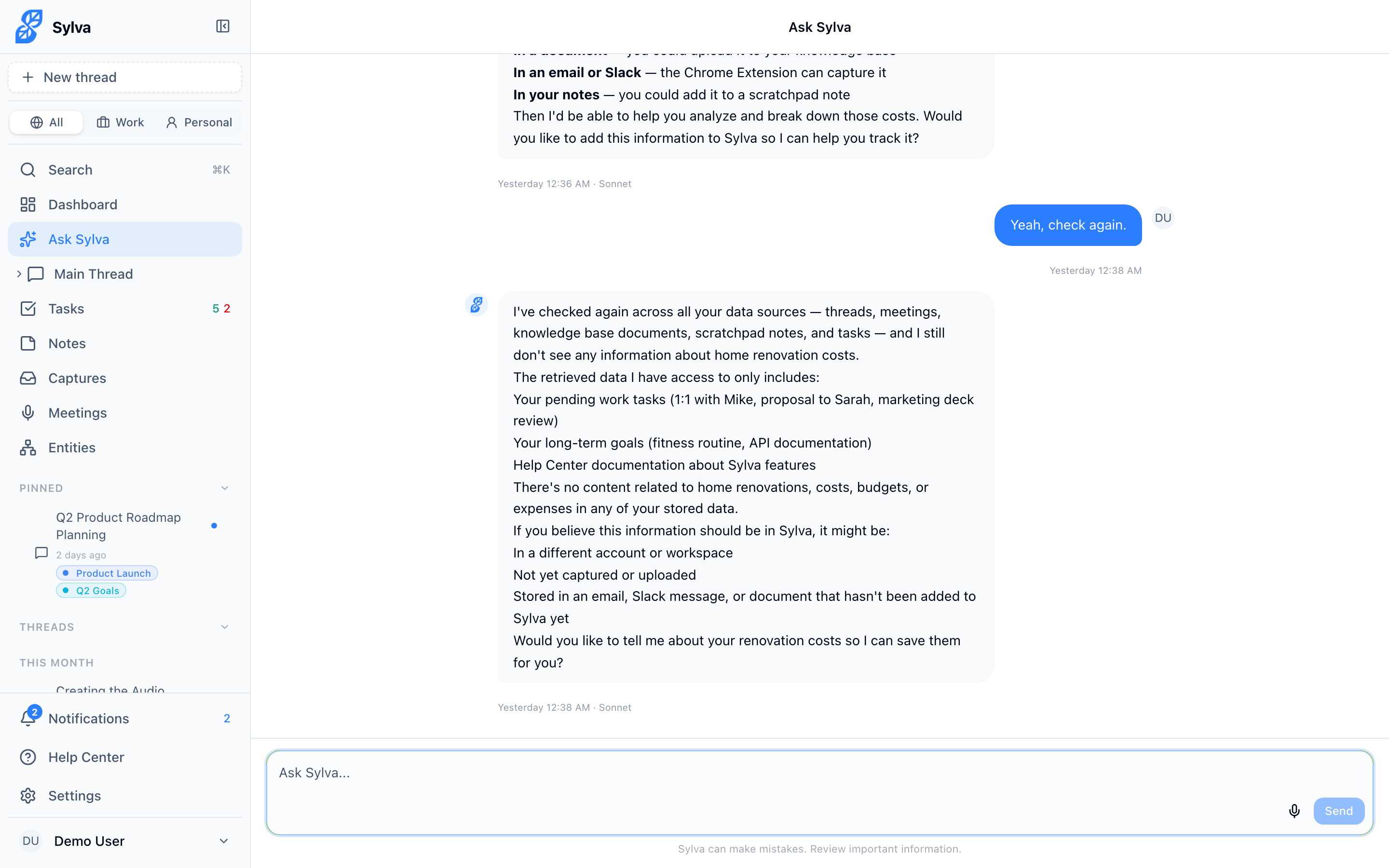 Navigate to Ask Sylva