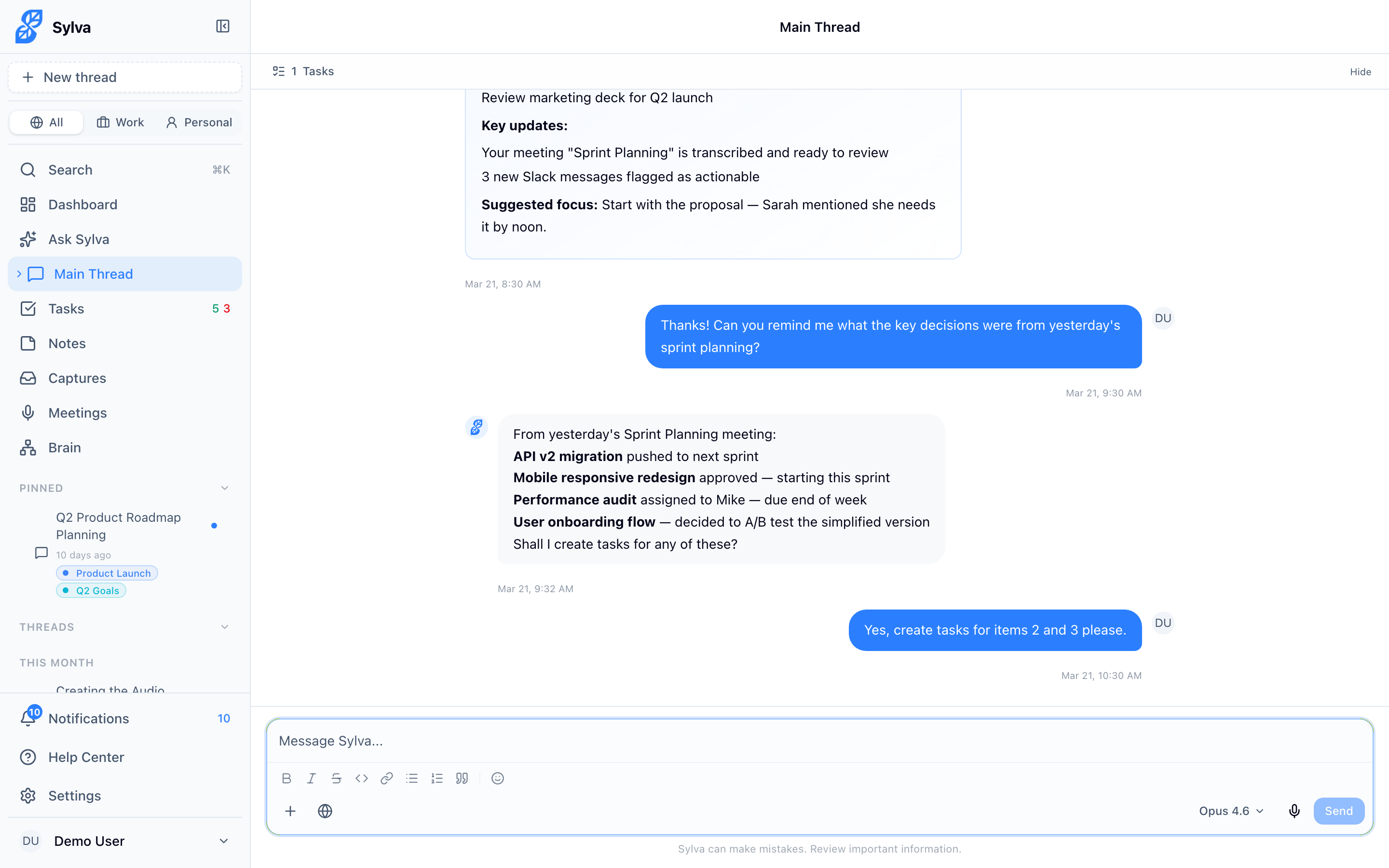 Chat view with an image and a question
