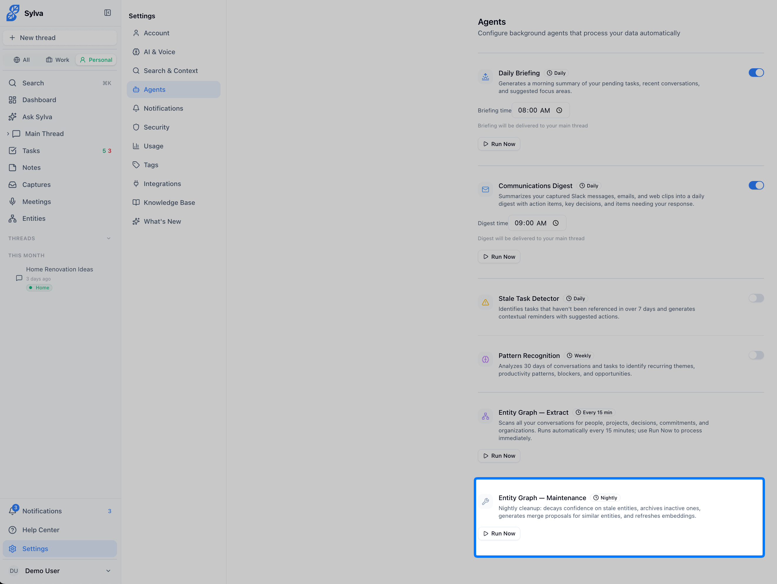 Entity Graph — Maintenance agent