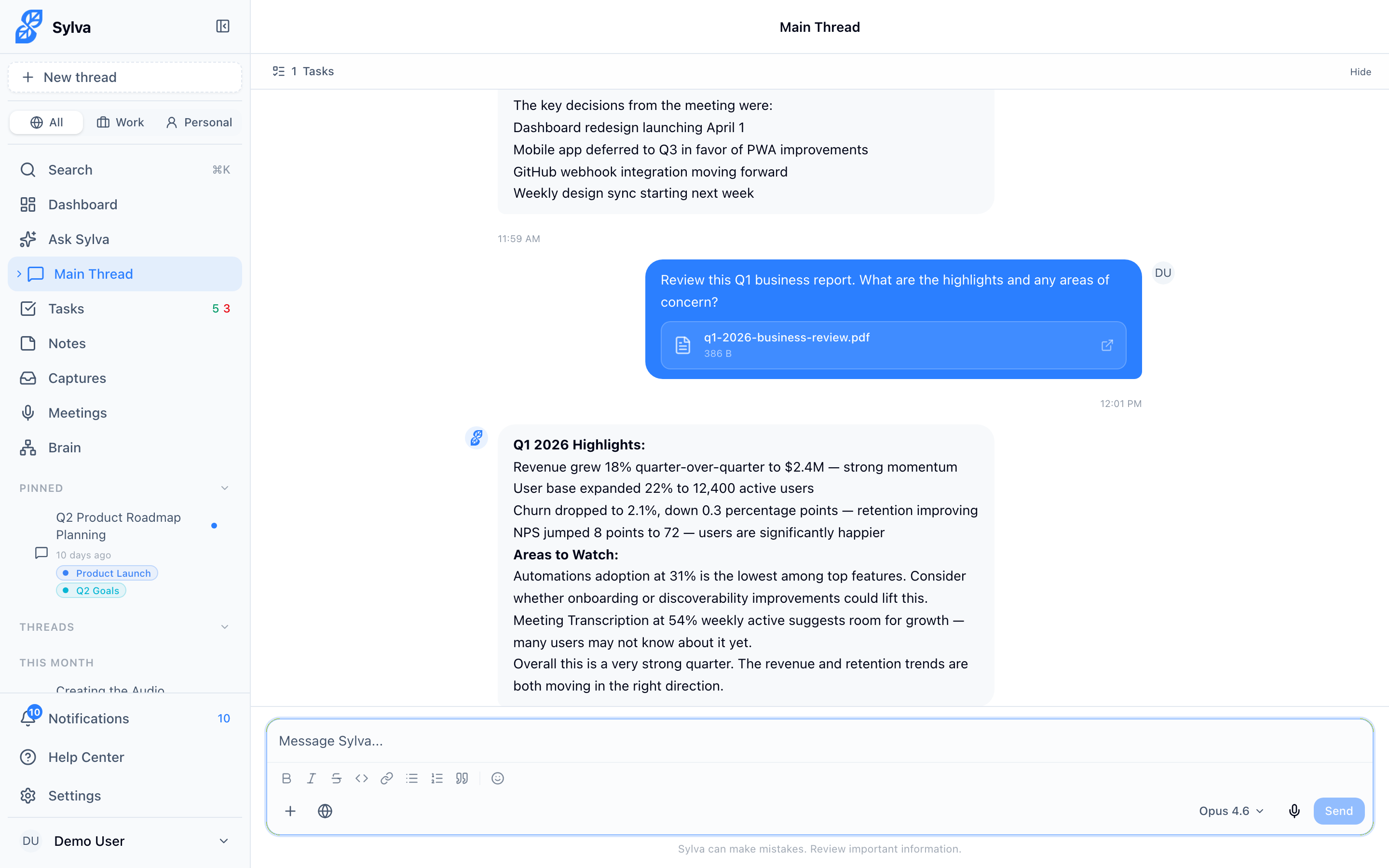 PDF rendered as inline document block in conversation
