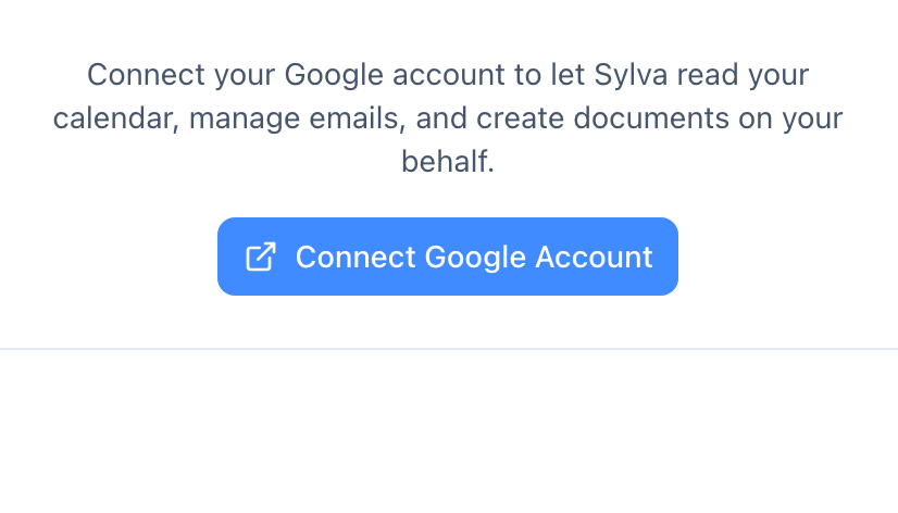 Connect Google Account button
