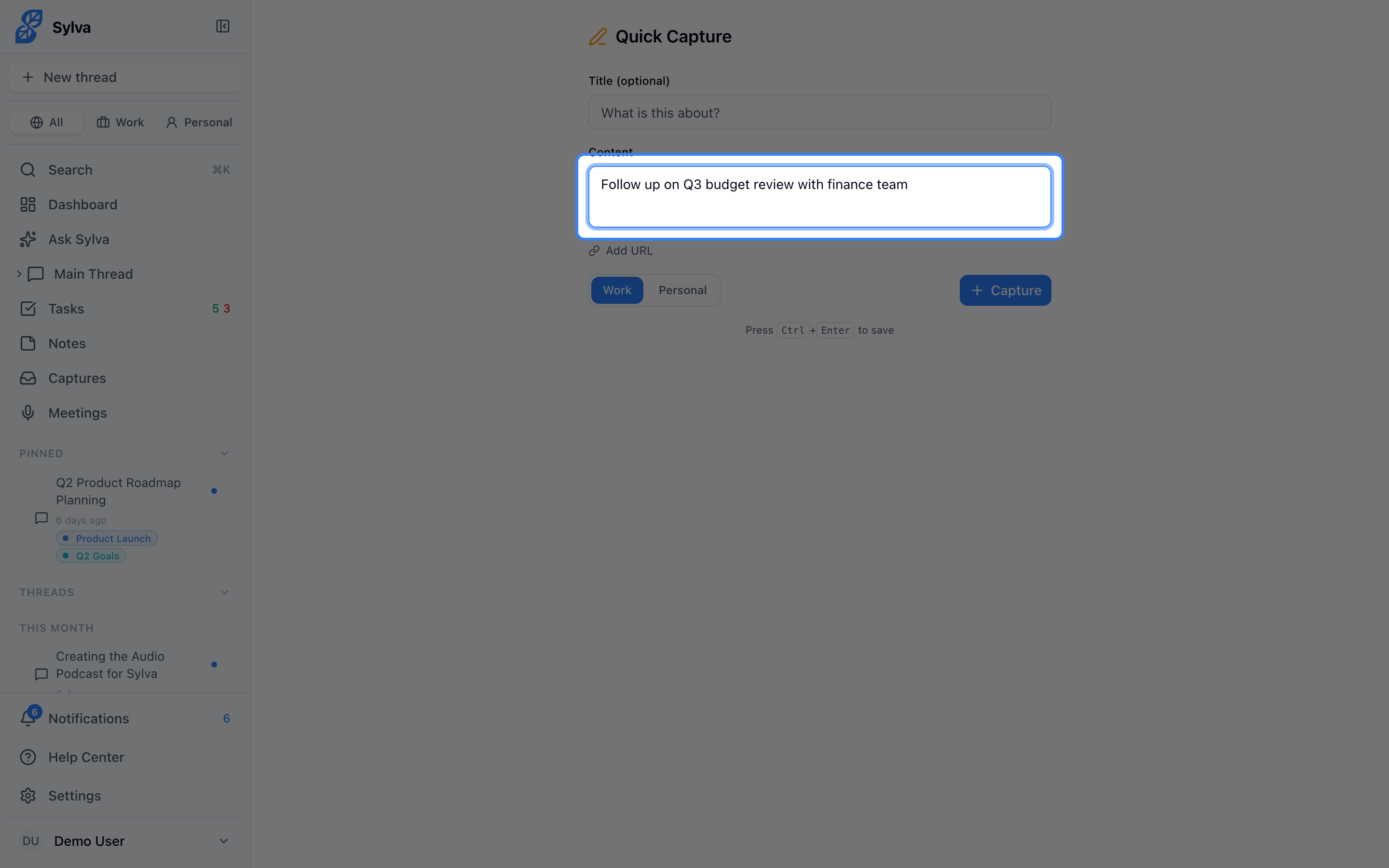 Fill in capture content
