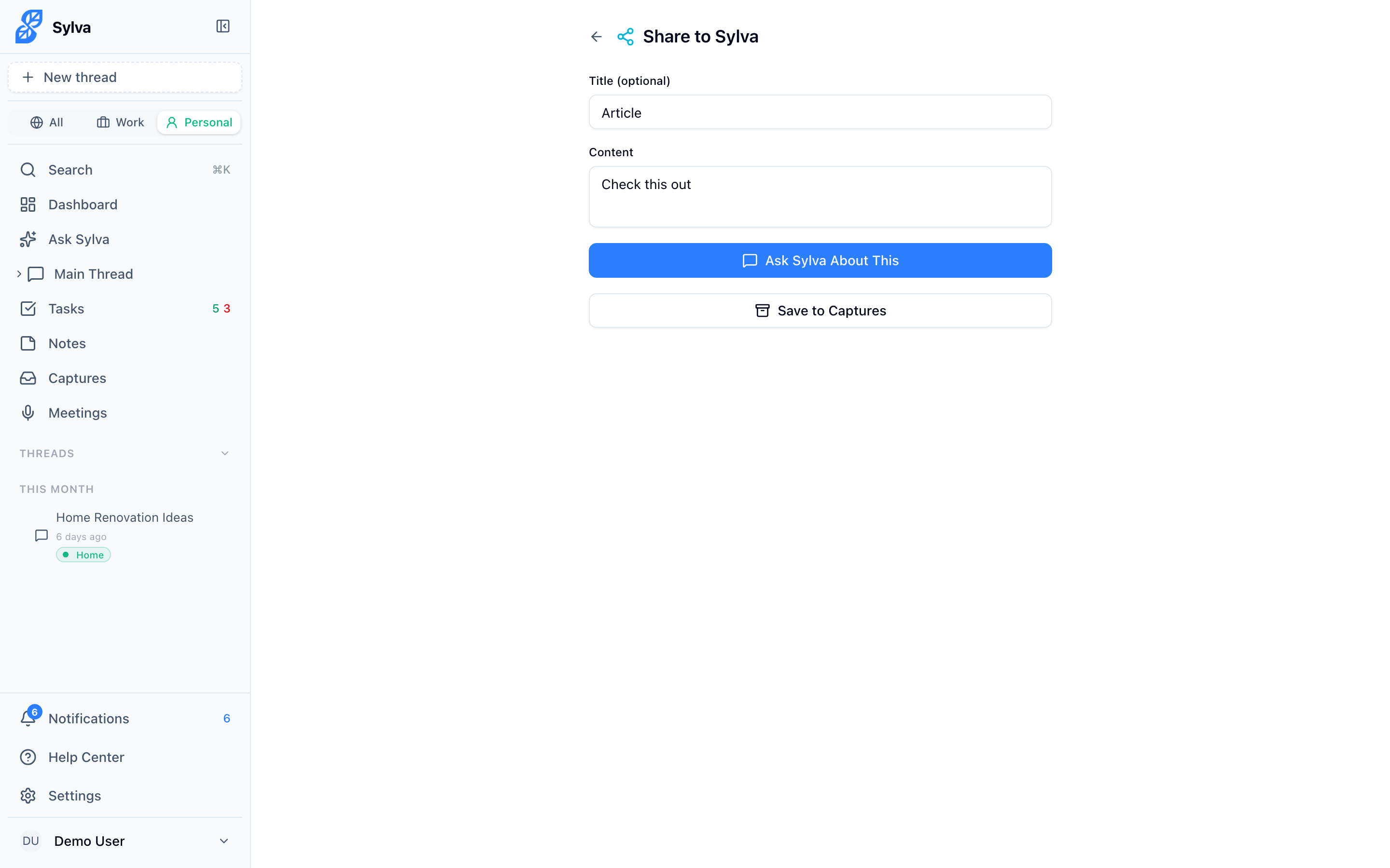 Share page with file previews