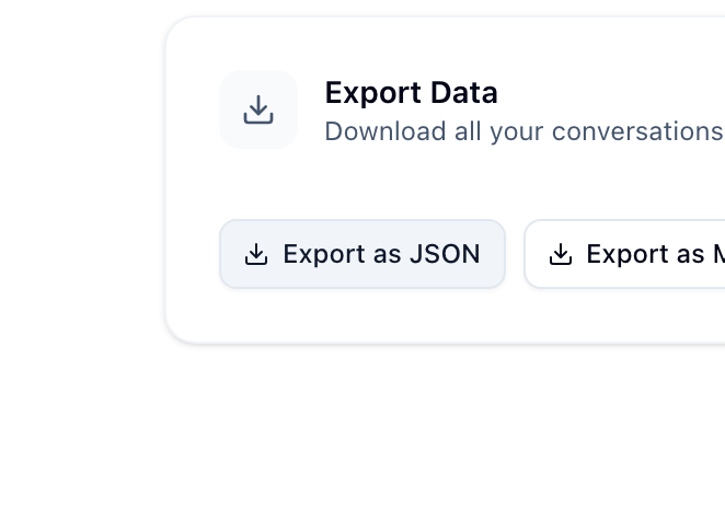 Export your data