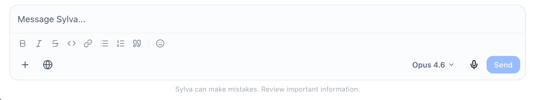 Input bar with message context