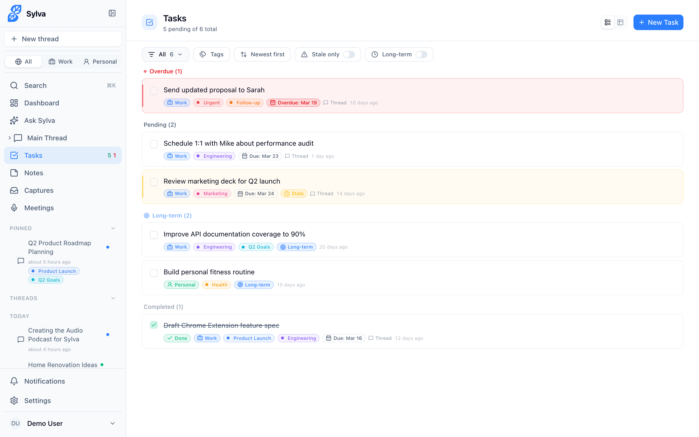 View your tasks